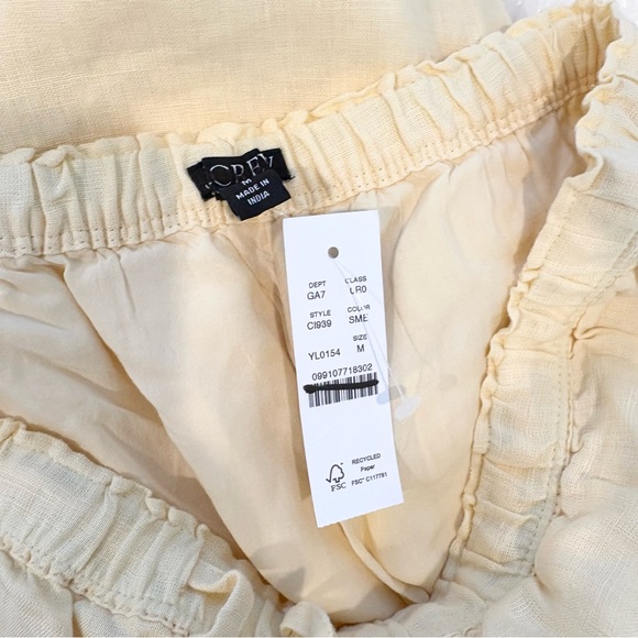 NWT J. Crew Soleil Pant Linen Sweet Meringue Yellow - Picture 4 of 6
